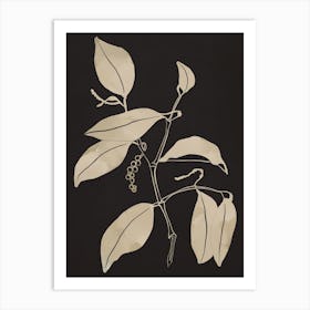 Minimal Abstract Art Plant 50 Art Print