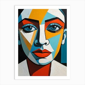 Abstract Portrait Of A Woman 5 Art Print