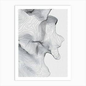 Abstract Drawing Of A Wave Art Print