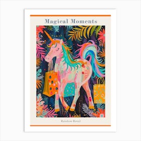 Shopping Colourful Fauvism Inspired Unicorn 2 Poster Art Print