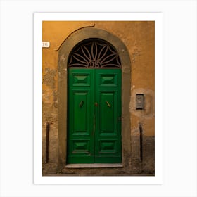 Green Italian Door Art Print