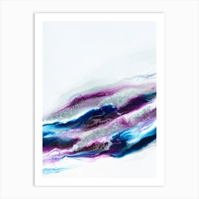 Purple And Blue Sparkles Art Print