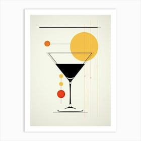 Mid Century Modern Sidecar Floral Infusion Cocktail 4 Art Print