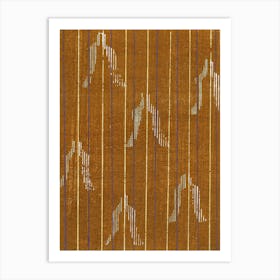 Vintage Ukiyo-e Woodblock Print Of Japanese Textile, Shima Shima, Furuya Korin (223) Art Print