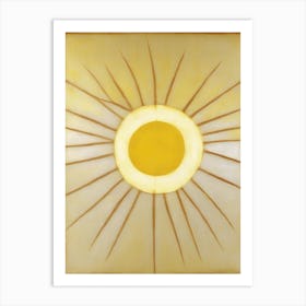 Sun Symbol Abstract Painting Art Print