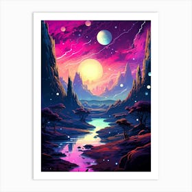 Space Landscape 2 Art Print