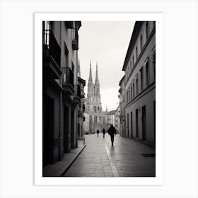 Burgos, Spain, Black And White Analogue Photography 1 Art Print