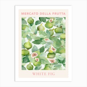 White Fig Fruit Market Poster Art Print