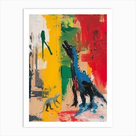 Graffiti Abstract Dinosaurs 1 Art Print