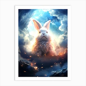 Bunny In The Clouds Art Print