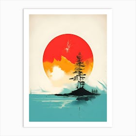 Sunset On The Island Art Print