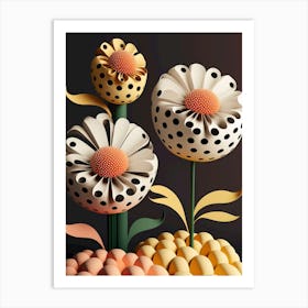 3d Paper Flowers Art Print