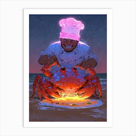 Crab Chef Art Print