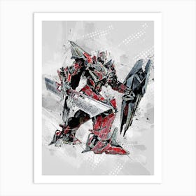 The Transformers Sentinel Prime Drawing Art Print