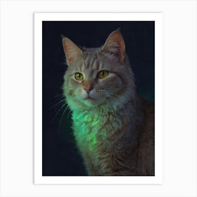 Glowing Cat 1 Art Print