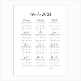 2024 Calendar Art Print