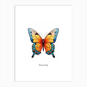 Butterfly Kids Animal Poster Art Print