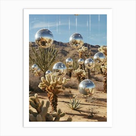 Disco Balls In The Desert Art Print