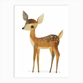 Charming Nursery Kids Animals Deer Fawn 1 Art Print