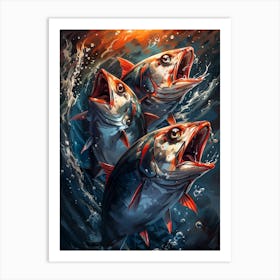 sardines fish art Art Print