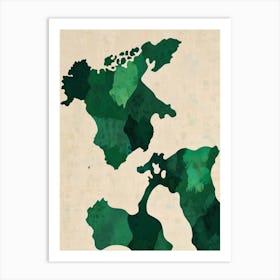 World Map 4 Art Print