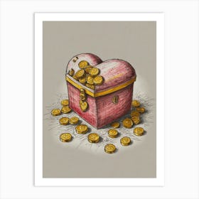 Heart Of Gold 12 Art Print