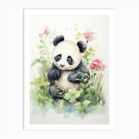 Panda Art Crafting Watercolour 1 Art Print