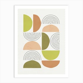 Abstract Geometric Shapes - TV01 Art Print