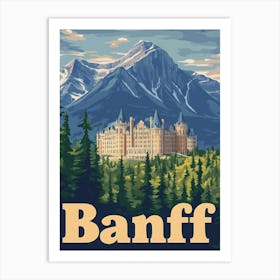 Aihrgdesign A Vintage Travel Poster Of Banff Art Print