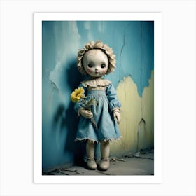 Doll With A Flower 1 Art Print