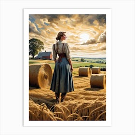 Hay Bales Art Print