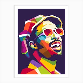 Stevie Wonder Wpap 1 Art Print