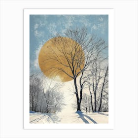 Sun In The Snow Art Print