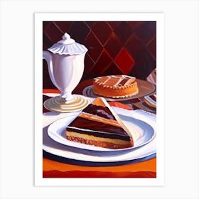 Dobos Torte Bakery Product Acrylic Painting Tablescape Art Print