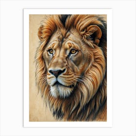 Lion Head Art Print