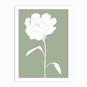 Flower Sage Green_2456172 Art Print