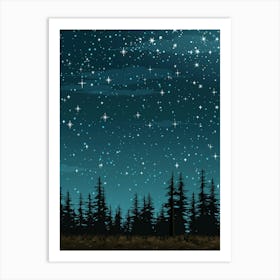 Night Sky With Stars 2 Art Print