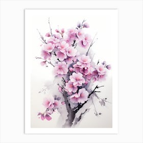 Cherry Blossom Painting 7 Art Print