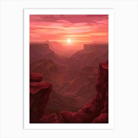 Sunset In The Grand Canyon Art Print