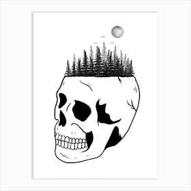 Skull Forest Art Print