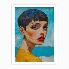 Woman With Short Hair Art Print