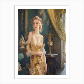 Lady In Gold Art Print