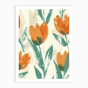 Orange Tulips 6 Art Print