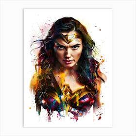 Wonder Women Portrait Watercolor Art Print