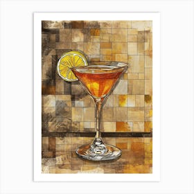 Watercolour Cocktail Illustration Art Print