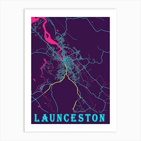 Launceston Map Poster 1 Art Print