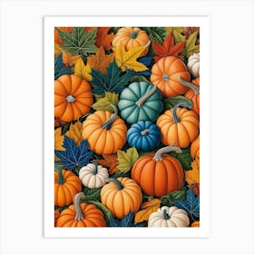 Autumn Pumpkins Art Print