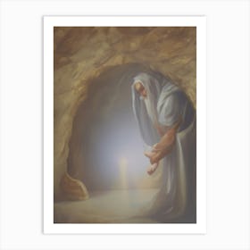 Jesus In The Cave 2 Art Print