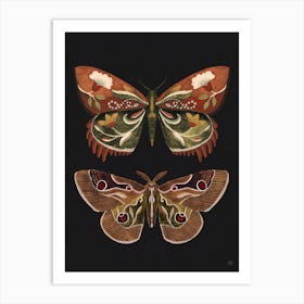 Two Moths Art Print