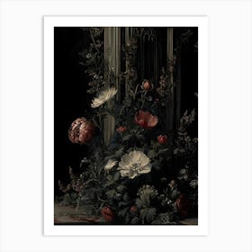 Flowers And Blood Art Print